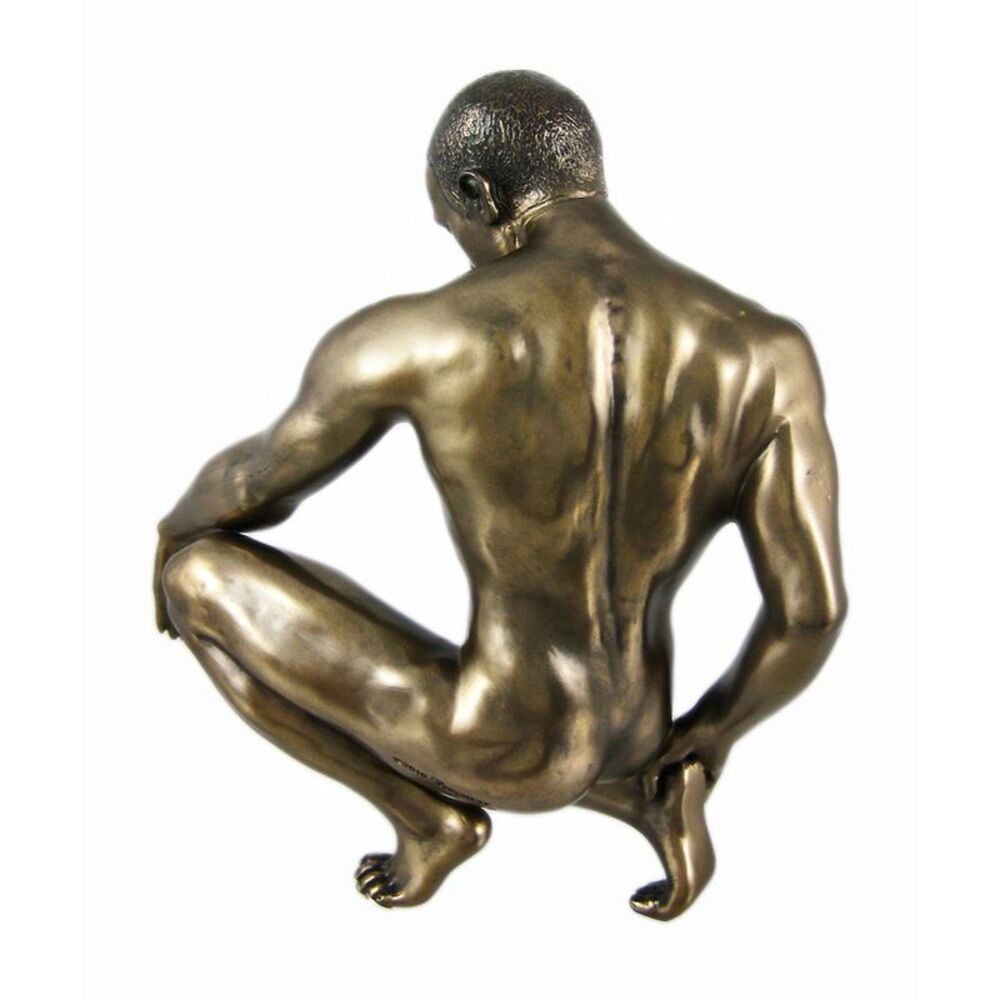 Bronze Finish Male Statue Figure Art - Picture 3 of 4